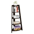 thumbnail image 5 of 5 Tier Corner Ladder Shelf, Industrial Corner Bookshelf, Modern Corner Shelf Indoor Plant Stand for Living Room, Home, Office, Balcony (Brown), 5 of 9