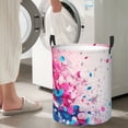 thumbnail image 7 of DouZhe Waterproof Collapsible Large Laundry Baskets, Transgender Pride Colorful Prints Circular Hamper with Handles, 7 of 7