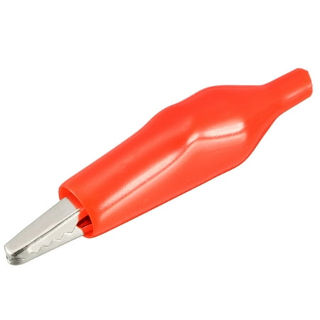Uxcell 1 Pcs Red Soft Plastic Coated Testing Probe Alligator Test