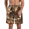 thumbnail image 1 of Fotbe Western Skeleton Cowboy Horse Trajes de Baño Estampados para Hombre, Shorts de Verano de Secado Rápido, Ropa de Playa, Bañadores-Small, 1 of 6