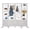 White, variant on Room Divider Freestanding Gridwall, 4 Panel Folding Display Board Organizer with Base Feet, Decorative Wooden Frame Wire Grid Screens for Craft Shows Events Retail (White, 5.5'×6')