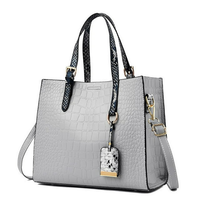 Sac à Main pour Femmes Mode Rétro Crocodile Sac à Bandoulière