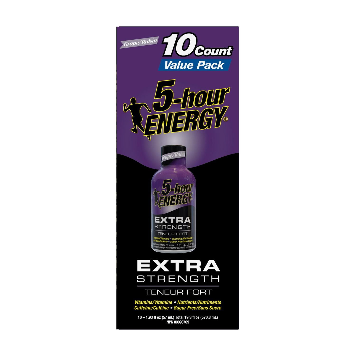 5 Hour Energy Extra Fort Raisins 10x57ml