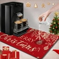 thumbnail image 2 of Coffee Mat for Countertops, Christmas Berry Ball Branch Leaves Golden Red Dish Drying Mat 2 Pcs for Kitchen Bar Accessories, Coffee Maker Espresso Machine Dish Rack Hide Stain Rubber 12x19in, 2 of 7