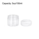 thumbnail image 4 of Transparente Plástico Frascos con Blanca Tapa - 4Uds 5oz/150ml Almacenamiento Recipientes Juego 70mm Diámetro Reutilizables Macetas para Cocina Organizador Unique Bargains conjuntos de contenedores de almacenamiento de alimentos, 4 of 5