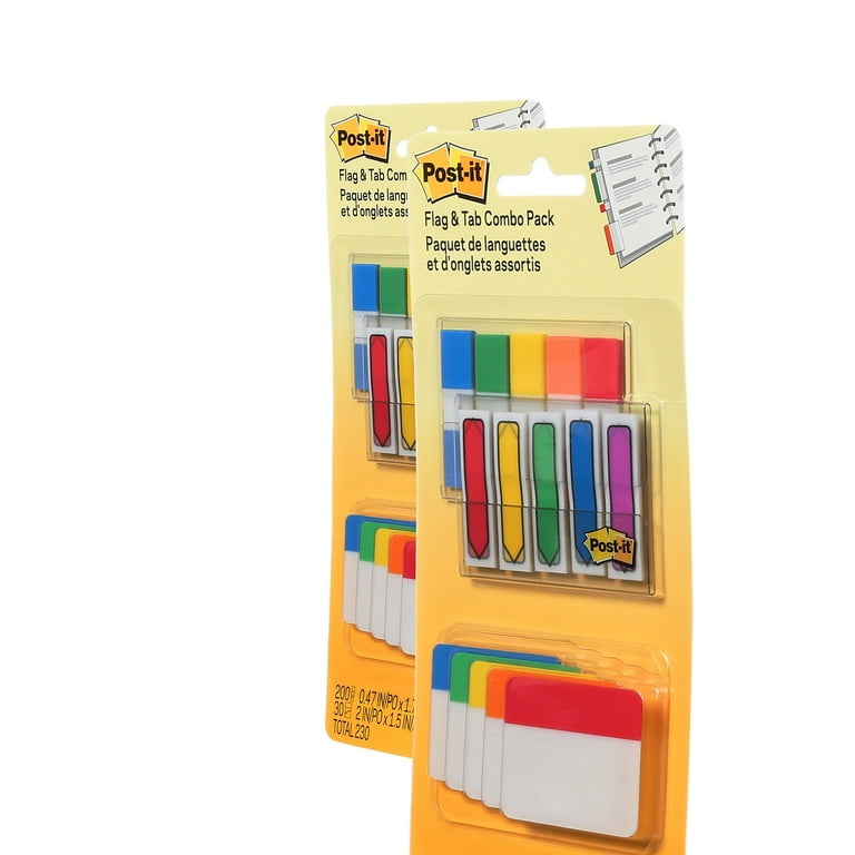 Flags and Tabs Combo Pack, Assorted Primary Colors, 230/Pack Flags and Tabs Combo Pack, Assorted Primary Colors, 230/Pack
