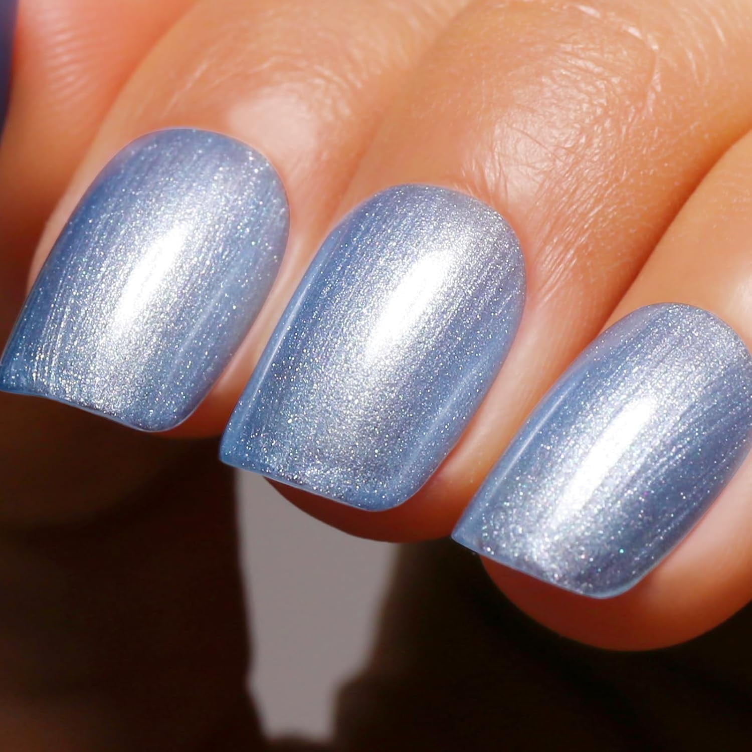 shiyou-Pearl Gel Nail Polish,Light Blue Glitter Gel Nail Polish