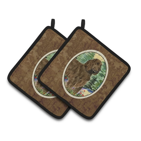 Carolines Treasures SS8131PTHD Field Spaniel Pair of Pot Holders, 7.5HX7.5W, multicolor