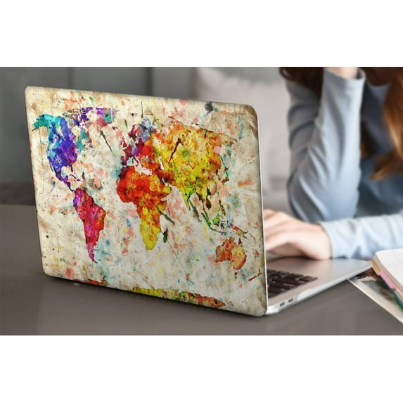 KSK KAISHEK Hard Case Cover Compatible with 2022 - 2018 Rel. New MacBook Air 13" with Retina Display Touch ID USB Type-C Model: A2337 m1&A2179&A1932 Geography 77