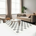 thumbnail image 4 of Area Rugs for Bedroom Living Room, 5' x 6.6' Ft Checkered Rug Retro Checkerboard Moroccan Rug Lightweight Outdoor Washable Carpet Rustic Decor for Living Room Bedroom Kitchen Patio(Black/Gray), 4 of 11