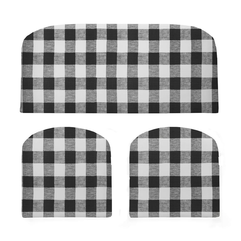 Buffalo plaid wicker chair cushions outlet