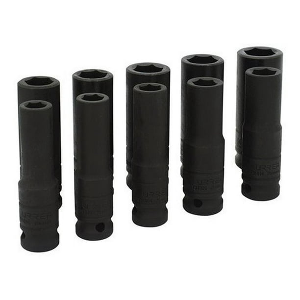 Juego de 10 Dados de Impacto Largos Métricos 1/2 Urrea 73212M