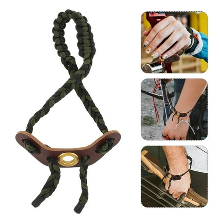 OUNONA 2Pcs Compound Bow Wrist Sling Adjustable Braided Nylon Strap Archery and Target Accessories Camouflage Color Wrist Rope