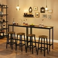 thumbnail image 4 of VASAGLE Dining Table Set Bar Table and Chairs Set Kitchen Bar Height Table with Stools Set of 2 Rustic Brown and Black, 4 of 9