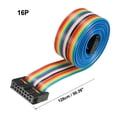 thumbnail image 2 of IDC 16P Wire Flat Rainbow Ribbon Cable 128cm 2.54mm Pitch 2pcs, 2 of 4
