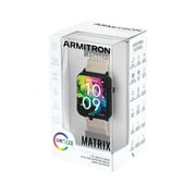 Armitron مصفوفة الكبار 44 mm ث/مساعد الصوت & الخلفية الذكية ووتش ث/كابل الشحن، ووتش الفرقة، رمادي داكن