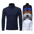 thumbnail image 2 of A Camisa De Fondo Simple Cuello Tortuga Manga Larga Hombres, 2 of 8