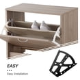thumbnail image 4 of Miangastore 2pcs Cold-Rolled Steel Shoe Rack Hinges Drawer Hinges Cabinet Flip Frames Shoes Rack Replacement Fittings Metal Shoe Cabinet Hinges, 4 of 8