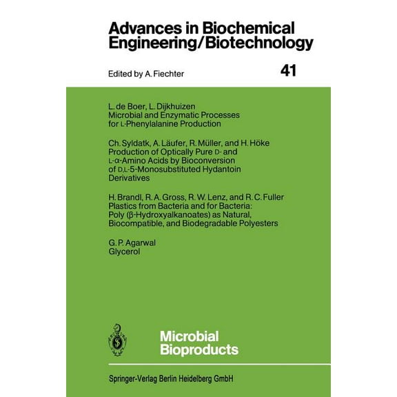 Advances in Biochemical Engineering &amp Microbial Bioproducts, Book 41, (Paperback)