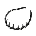 thumbnail image 4 of Unique Bargains 1 Pc Hairband Velvet Pearl Wave Teeth Hair Accessories for Women Black, 4 of 5