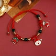 thumbnail image 6 of GKNET Christmas Tree Santa Claus Bead Handmade Braided Bracelet Bangle Women Jewelry-#7, 6 of 8