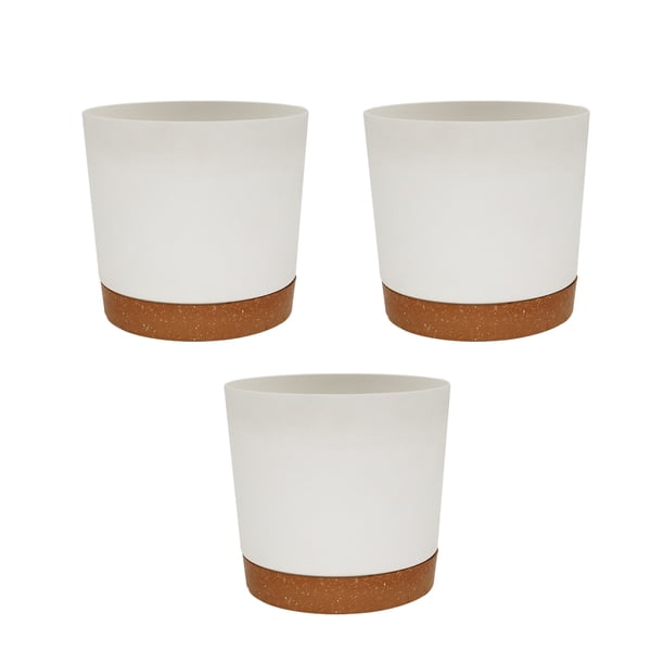 Toystoory Macetas de resina fáciles de mantener para hierbas y verduras, jardines, belleza, macetas ecológicas Jardín y Patio blanco