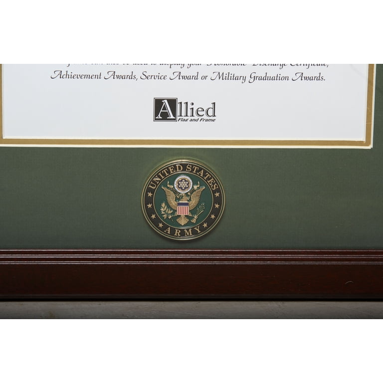 8x10 Military Document Frame Allied Frame U.S. Army Certificate Of ...