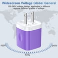 thumbnail image 4 of USB Wall Charger Block, 3 Pack KIGPOZI Type C Block with 6FT USB C Charging Cable Type C Cable Cord USB to Usb C Cable, USB Charging Block Android Charger USB Brick USB Plug Adapter[Purple], 4 of 8