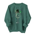 thumbnail image 2 of Women's St. Patrick's Day Graphic Print Long Sleeve Round Neck Sweatshirt Top, 2 of 6
