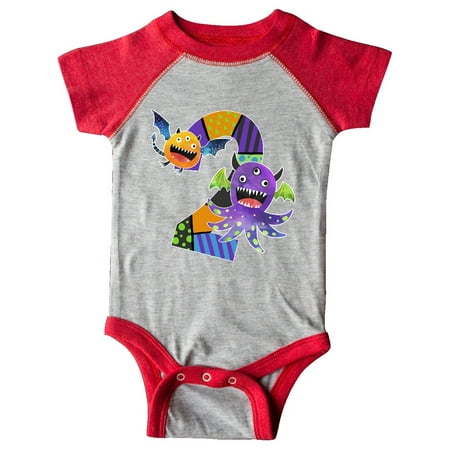 

Inktastic Fun Monsters Second Birthday Gift Baby Boy or Baby Girl Bodysuit