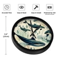 thumbnail image 3 of Whale 9.8 Inches Wall Clock, Silent Non-Ticking Round Digital Clock, Battery Operated, Easy to Read, Suitable for Bedroom Living Room Kitchen Bathroom Decoration, 3 of 6