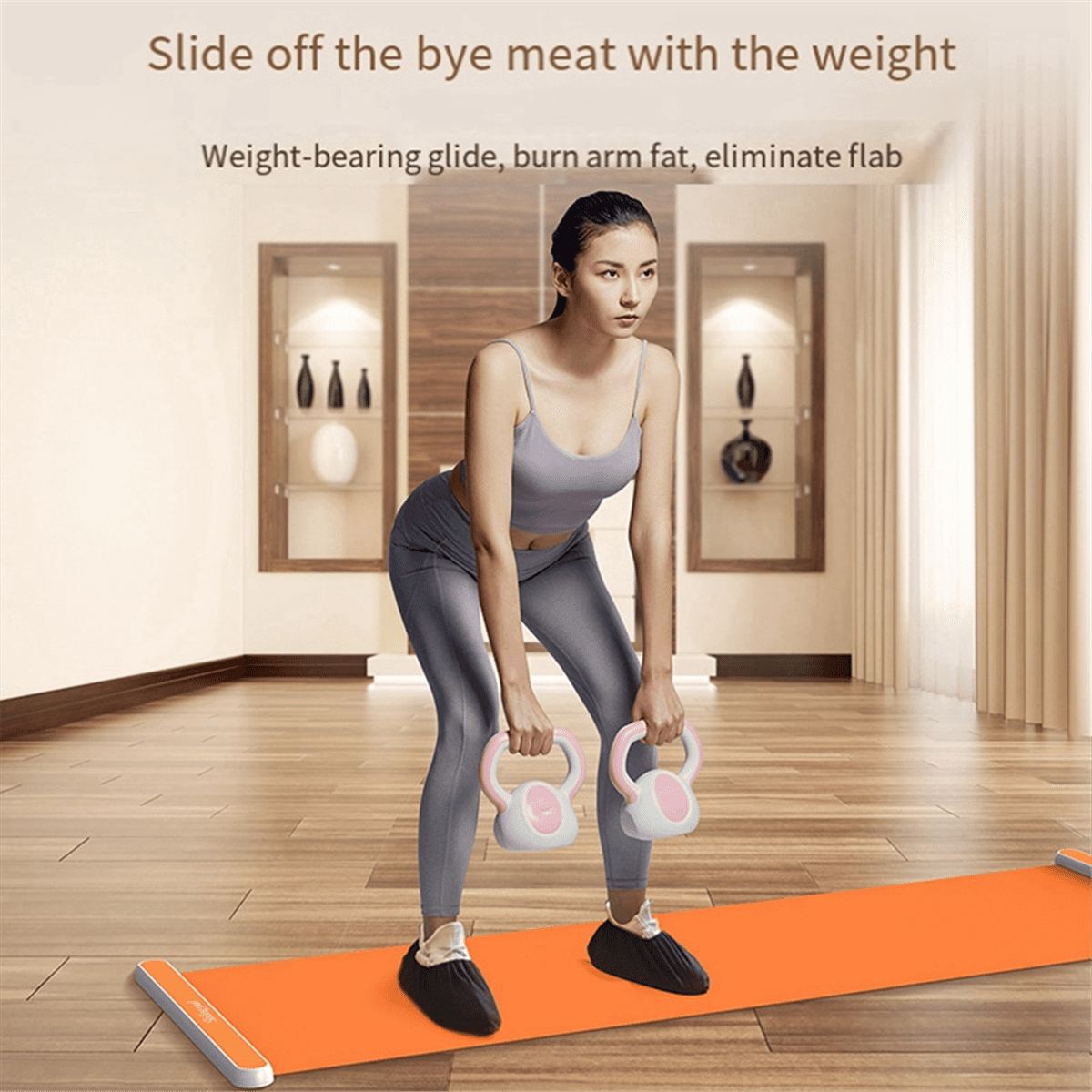 Yoga Sliding Mat Indoor Sport Speed Skating Training Board Mat Ice Hockey Roller Skating Leg Exercise 180cm Black