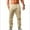 Khaki, variant on Alkepwun Men's Linen Pants Summer Casual Long Pants - Loose Fit Lightweight Drawstring Elastic Waist Yoga Beach Pants Casual Trousers