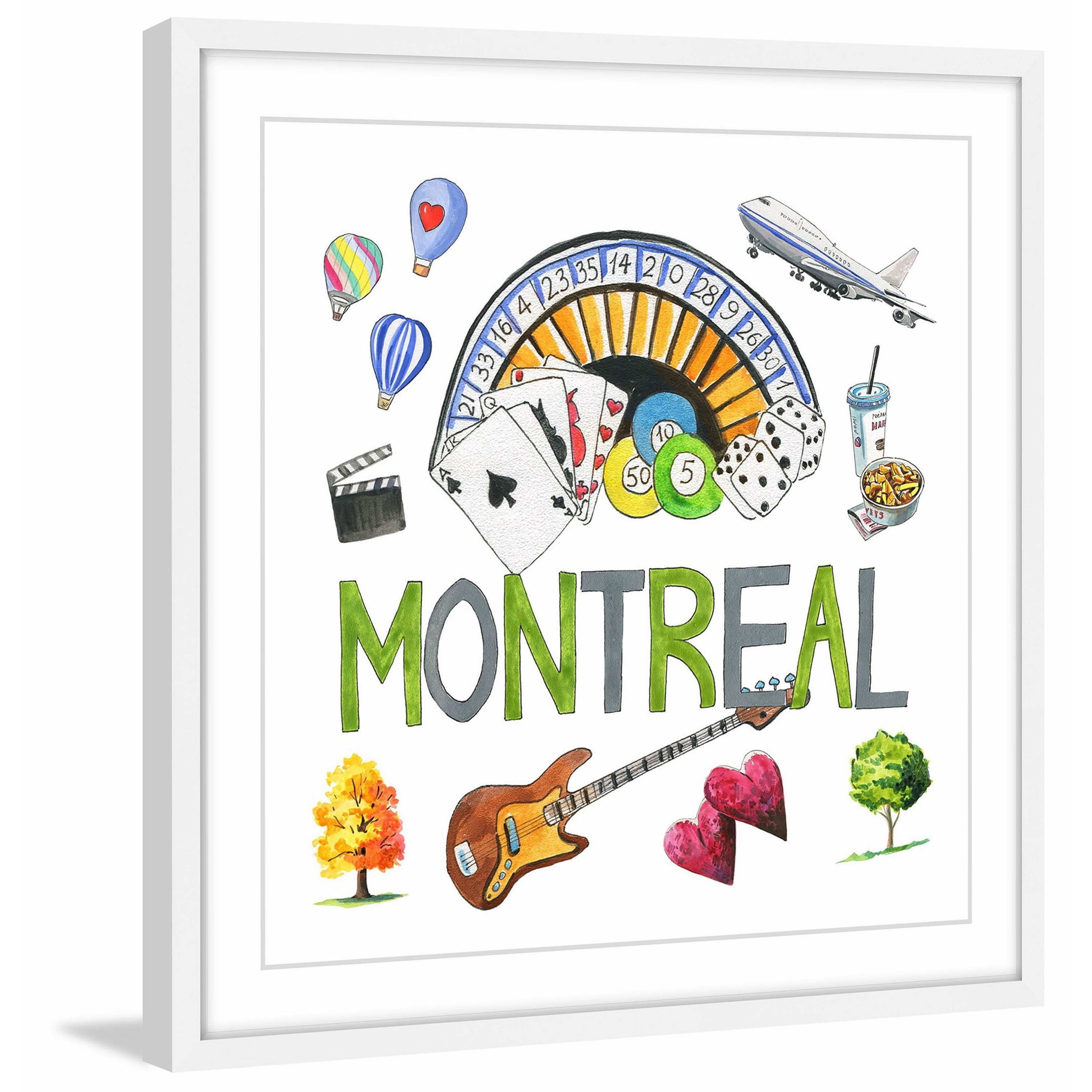 "Dazzling Montreal" Framed Painting Print