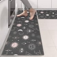 thumbnail image 2 of Kitchen Rugs Sets Of 2,Dark Grey Mystical Pattern Anti Fatigue Kitchen Mat Rugs Non Slip Washable,Decorative Kitchen Floor Mats for Kitchen,Sink,Laundry,17"X47", 2 of 5