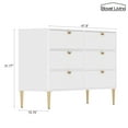 thumbnail image 2 of Boyel Living 6 Drawer Dresser for Bedroom, White 6 Chest of Drawers Storage Cabinet Wood Dresser for Closet for Living Room, Bedroom, 2 of 10