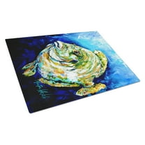Caroline's Treasures Lucky Blue Gill Fish Glass Cutting Board Large
