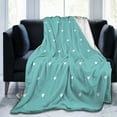 thumbnail image 7 of Blue Little Heart Throw Blanket, Fluffy Soft Cozy Blanket Flannel Plush Microfiber Couch Throw 60"x50", 7 of 7