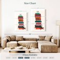 thumbnail image 4 of Elephant Stock Read More Book Stack Wall Art - Vertical Multi Panel Canvas - Living Room Wall Decor - Pop Culture Multi Panel - Orange And Black Decor - 24" x 38", 4 of 8