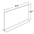 thumbnail image 2 of Clear Acrylic Double Sided Sign Holder 11" x 17" Horizontal with T-Strip, 10-Pack, 2 of 4