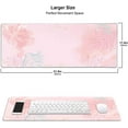 thumbnail image 2 of Desk Mat XL Gaming Mouse Pad, Abstract Pink Boho Pastel Painting Keyboard Mat Cute Large Mouse Pad, Desk Mat Desktop Laptop Computer Accessories, 31.5X 11.8 in, 2 of 6