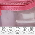 thumbnail image 3 of 1 bolsa de lavado multifuncional y simple, bolsa de red de maquillaje portátil y de gran capacidad, color rosa, 3 of 5