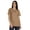 Light Brown, variant on Plain Basic T-shirt With Patch Pocket Crew Neck Long Tee Top For Women