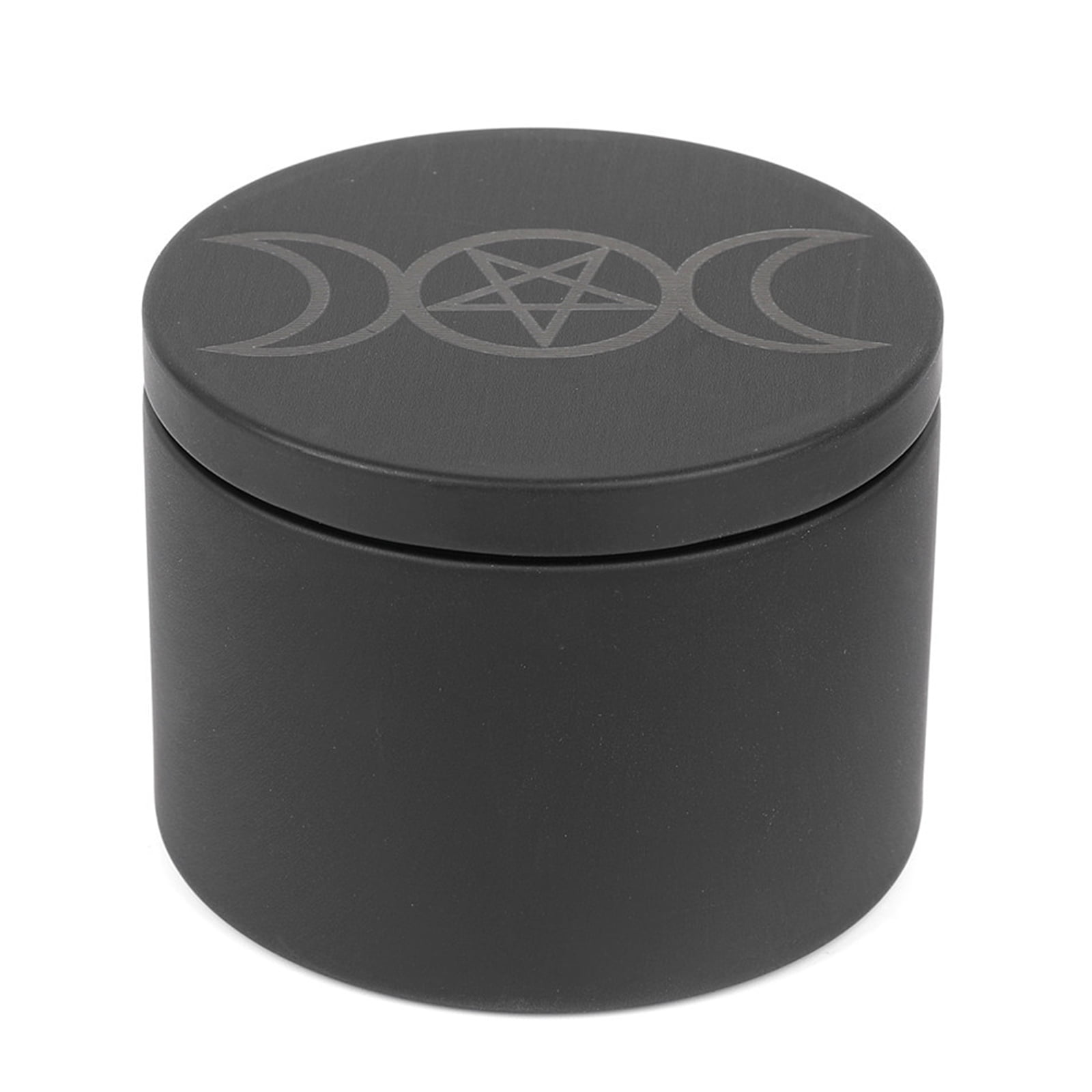 Round Metal Storage Box with Lid Tea Moisture Proof Dustproof Organizer