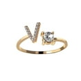 thumbnail image 2 of PVCS Exquisite Fashion 26 English Alphabet Style Ring Letter Fashion Copper Ring, 2 of 2