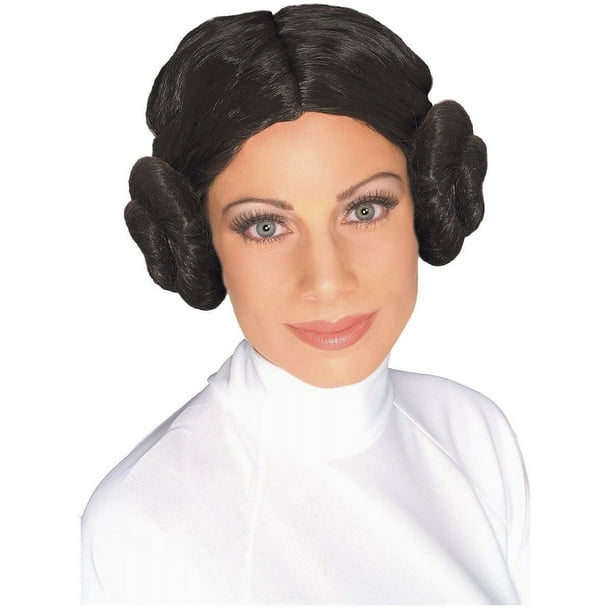 Star Wars Princesse Tm Perruque Costume Accessoires Chignons Brun Foncé Adulte Femmes Nouveau