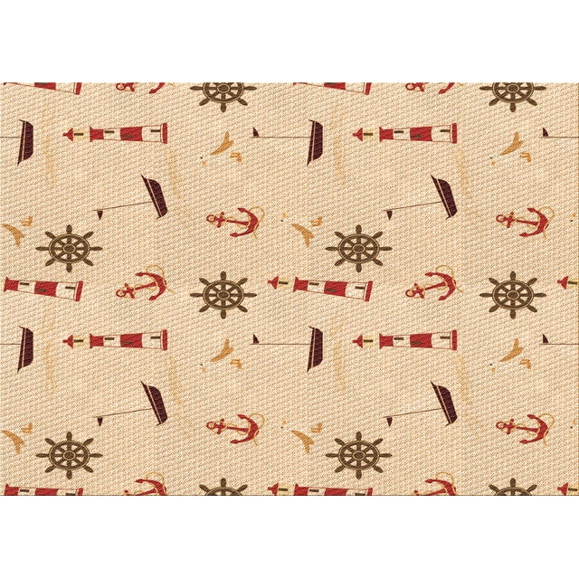 Ahgly Company Machine Washable Indoor Rectangle Transitional Construction Cone Orange Area Rugs, 2' x 3'
