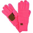 thumbnail image 1 of Unisex Cable Knit Inner Lined Anti-Slip Touchscreen Texting Gloves, 1 of 3