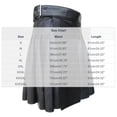 thumbnail image 2 of Ceisia Men Solid PU Leather Pleated Kilt Scottish Festival Casual Mini Skirt With Adjustable Belt Black XL Gift, 2 of 6