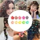 thumbnail image 2 of 100 piezas de pinzas para el cabello con forma de flor de colores dulces, pinzas pequeñas para el flequillo, accesorios para el cabello para niñas y adultos, 2 of 6